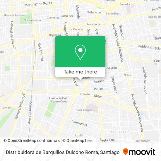 Distribuidora de Barquillos Dulcono Roma map