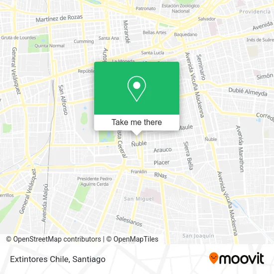 Extintores Chile map