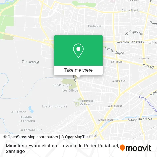 Mapa de Ministerio Evangelistico Cruzada de Poder Pudahuel