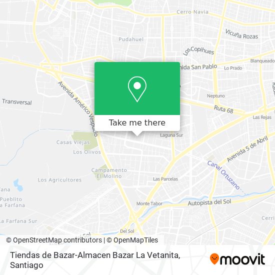 Tiendas de Bazar-Almacen Bazar La Vetanita map