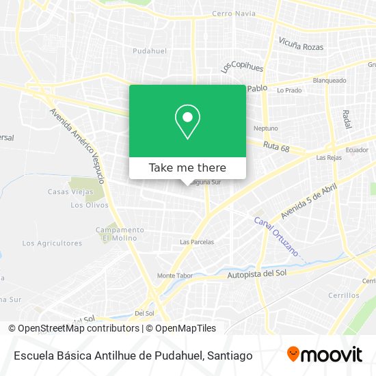 Escuela Básica Antilhue de Pudahuel map