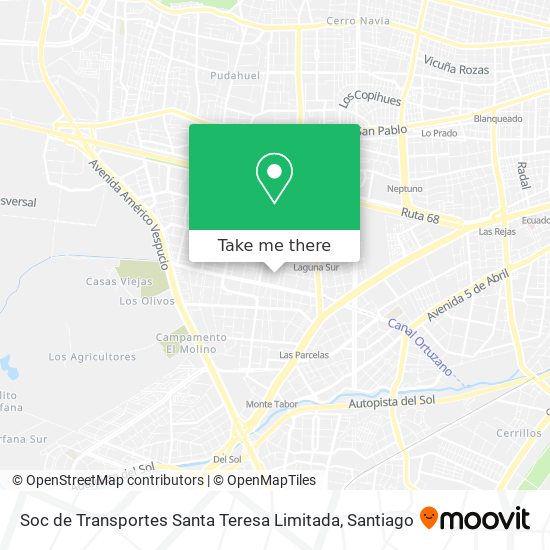 Soc de Transportes Santa Teresa Limitada map