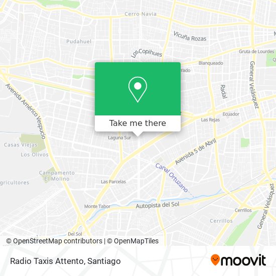 Radio Taxis Attento map