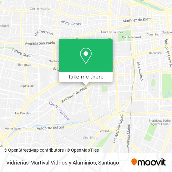 Vidrierias-Martival Vidrios y Aluminios map