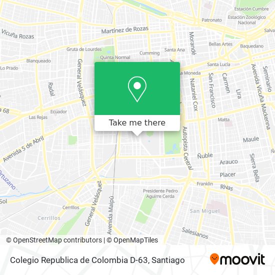 Mapa de Colegio Republica de Colombia D-63