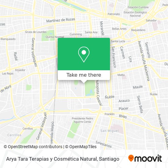 Arya Tara Terapias y Cosmética Natural map