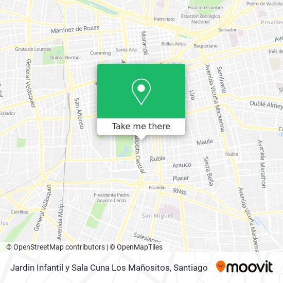 Mapa de Jardin Infantil y Sala Cuna Los Mañositos