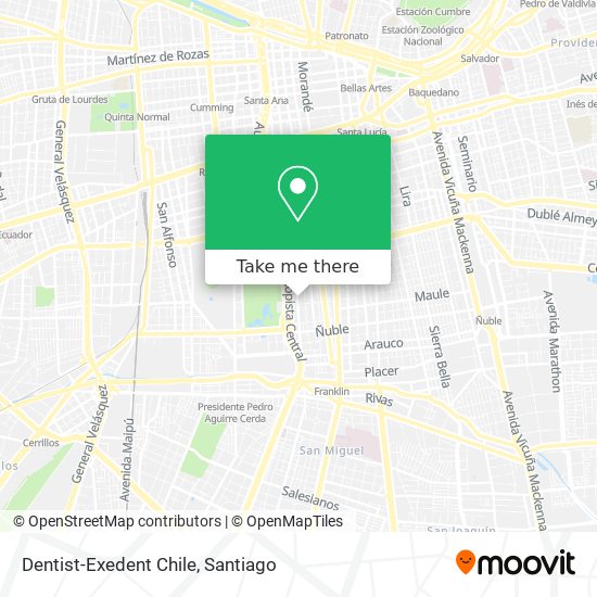 Mapa de Dentist-Exedent Chile