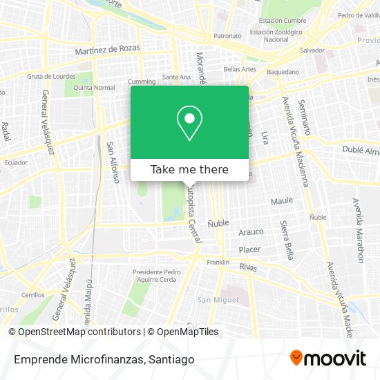 Emprende Microfinanzas map