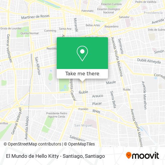 Mapa de El Mundo de Hello Kitty - Santiago