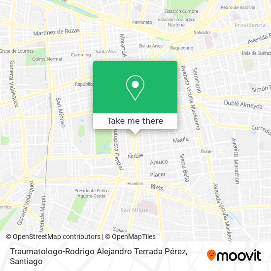 Traumatologo-Rodrigo Alejandro Terrada Pérez map