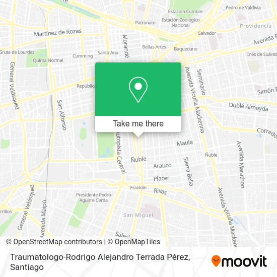 Traumatologo-Rodrigo Alejandro Terrada Pérez map