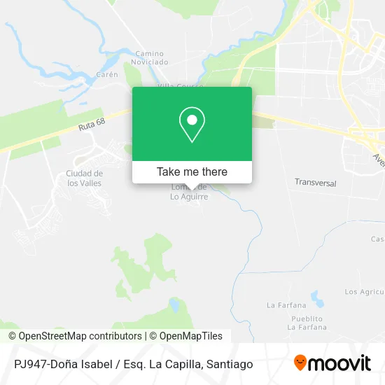 Mapa de PJ947-Doña Isabel / Esq. La Capilla