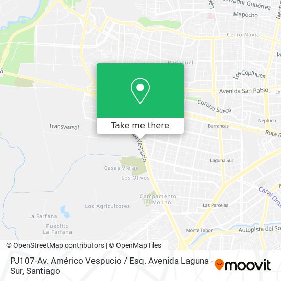 PJ107-Av. Américo Vespucio / Esq. Avenida Laguna -Sur map
