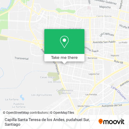 Capilla Santa Teresa de los Andes, pudahuel Sur map