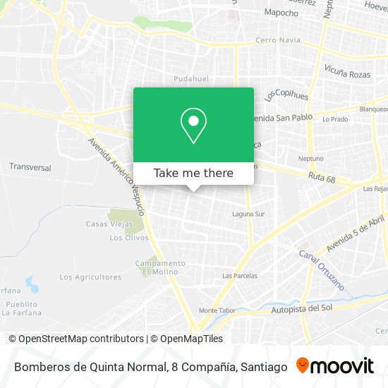 Bomberos de Quinta Normal, 8 Compañía map