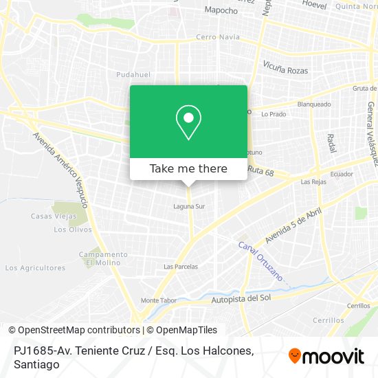 PJ1685-Av. Teniente Cruz / Esq. Los Halcones map