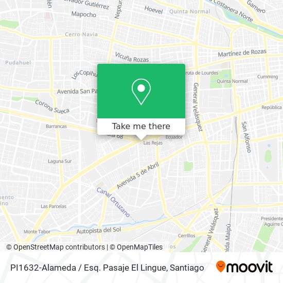 PI1632-Alameda / Esq. Pasaje El Lingue map
