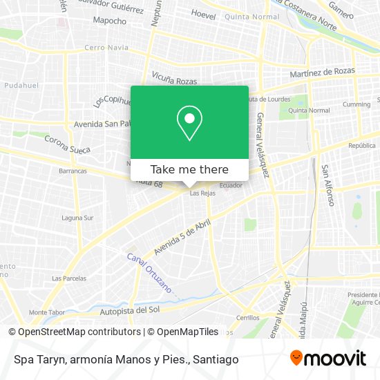 Mapa de Spa Taryn, armonía Manos y Pies.