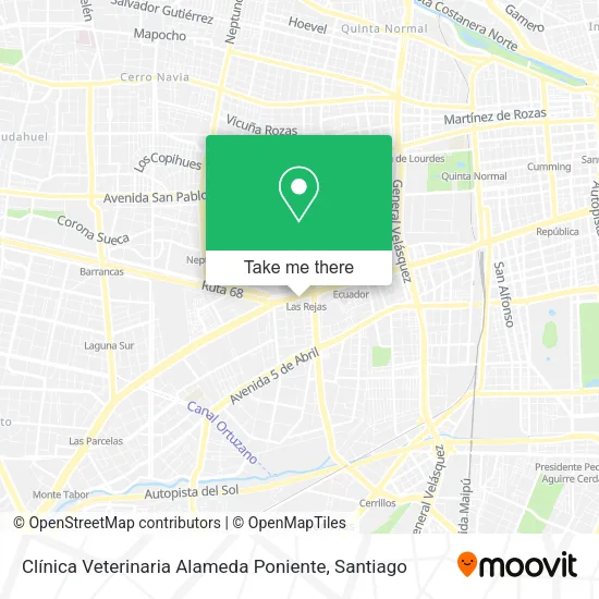 Clínica Veterinaria Alameda Poniente map