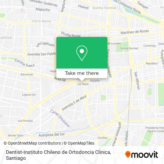 Dentist-Instituto Chileno de Ortodoncia Clinica map