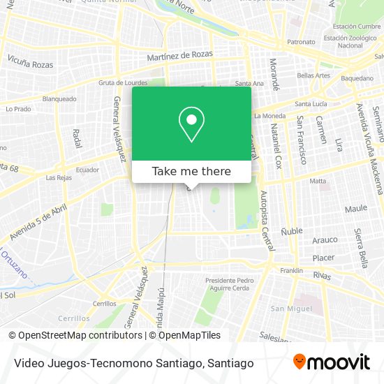 Mapa de Video Juegos-Tecnomono Santiago