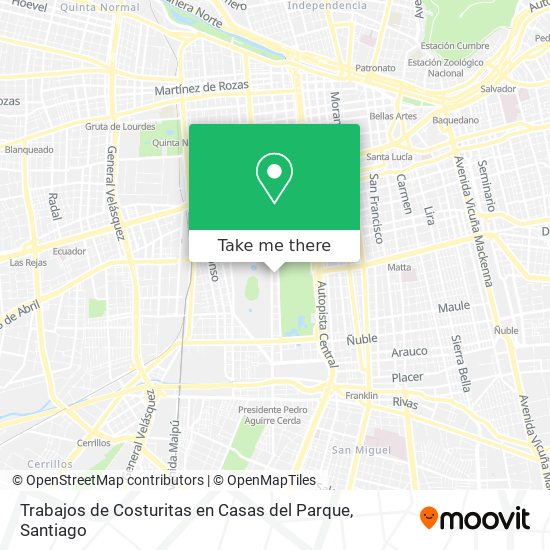 Trabajos de Costuritas en Casas del Parque map