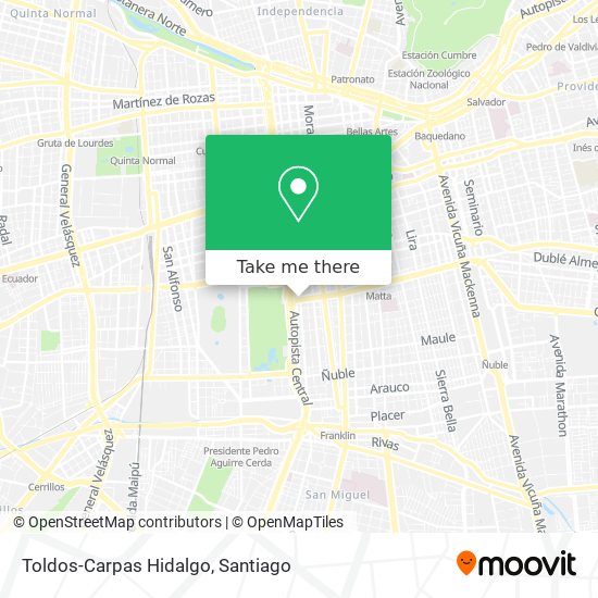 Mapa de Toldos-Carpas Hidalgo