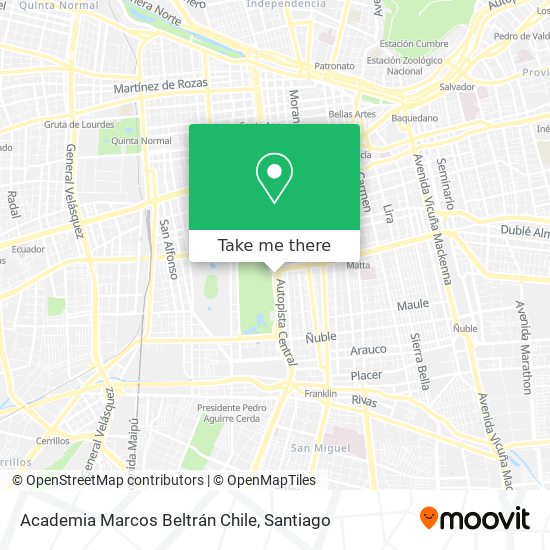Academia Marcos Beltrán Chile map