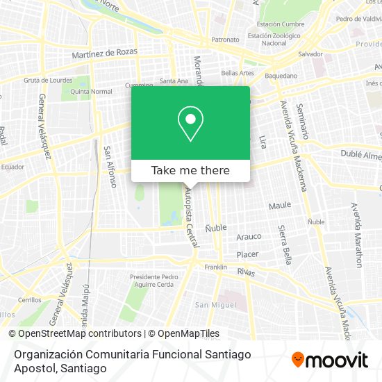 Organización Comunitaria Funcional Santiago Apostol map