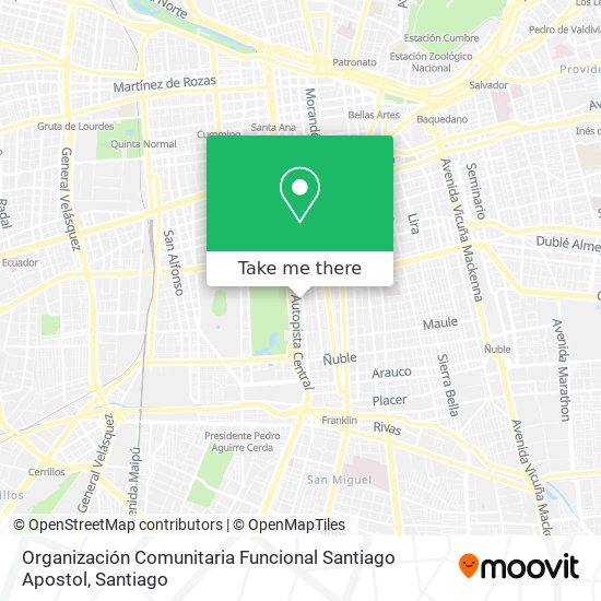 Mapa de Organización Comunitaria Funcional Santiago Apostol