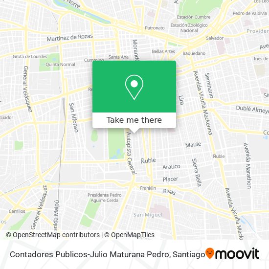 Contadores Publicos-Julio Maturana Pedro map