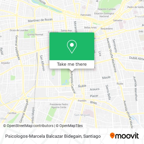 Psicologos-Marcela Balcazar Bidegain map