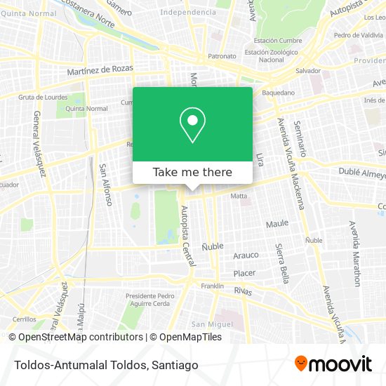 Toldos-Antumalal Toldos map