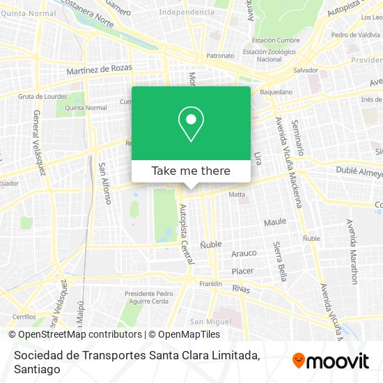 Sociedad de Transportes Santa Clara Limitada map