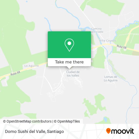 Domo Sushi del Valle map