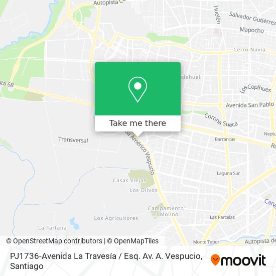 Mapa de PJ1736-Avenida La Travesía / Esq. Av. A. Vespucio