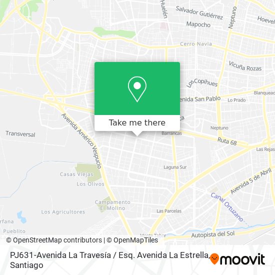 PJ631-Avenida La Travesía / Esq. Avenida La Estrella map