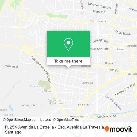 PJ254-Avenida La Estrella / Esq. Avenida La Travesia map