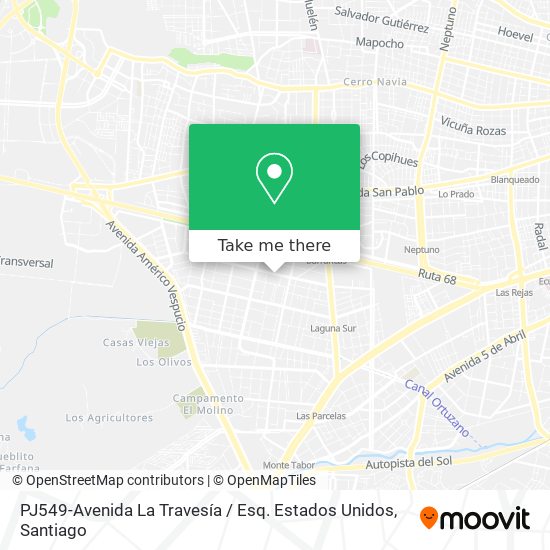 PJ549-Avenida La Travesía / Esq. Estados Unidos map