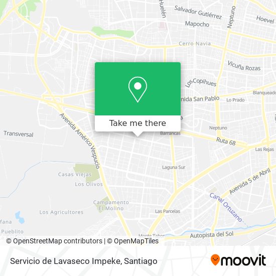 Mapa de Servicio de Lavaseco Impeke