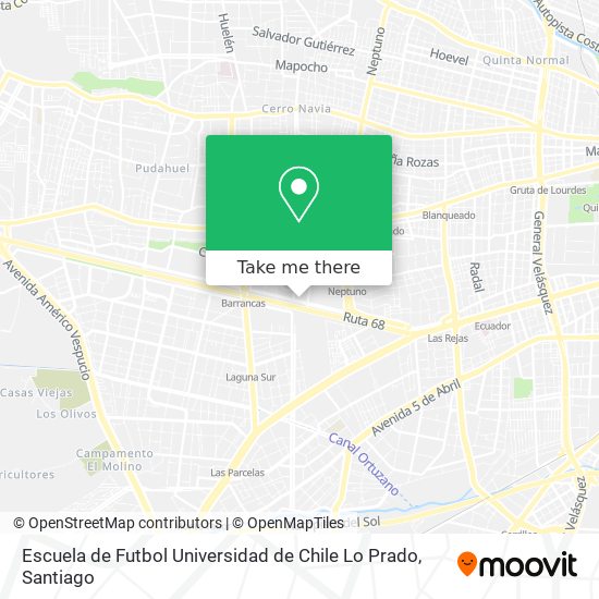 Escuela de Futbol Universidad de Chile Lo Prado map