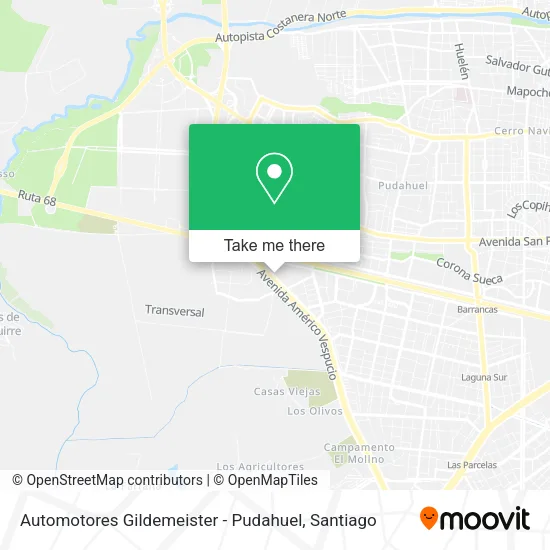 Automotores Gildemeister - Pudahuel map