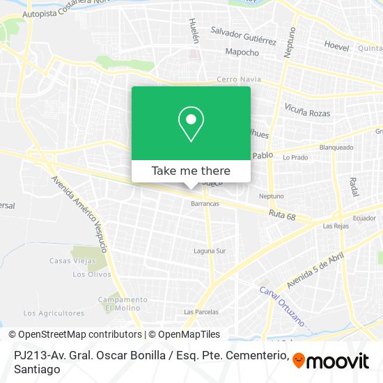 PJ213-Av. Gral. Oscar Bonilla / Esq. Pte. Cementerio map