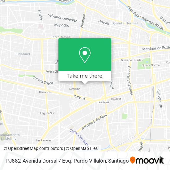 PJ882-Avenida Dorsal / Esq. Pardo Villalón map