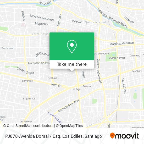PJ878-Avenida Dorsal / Esq. Los Ediles map