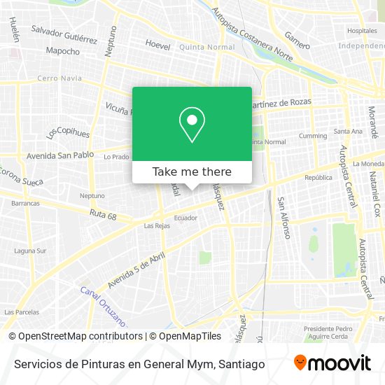 Servicios de Pinturas en General Mym map