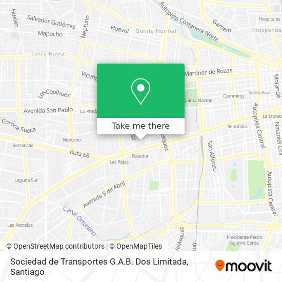 Sociedad de Transportes G.A.B. Dos Limitada map