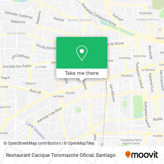 Restaurant Cacique Toromazote Oficial map