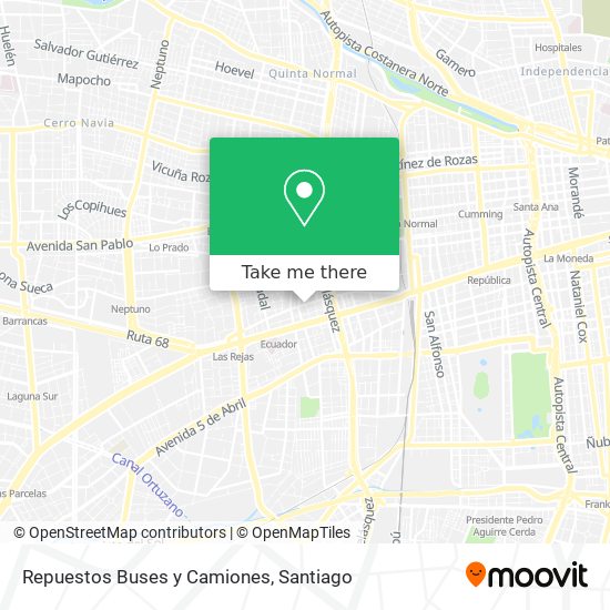 Repuestos Buses y Camiones map